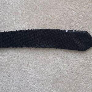 Black Sequin Necktie